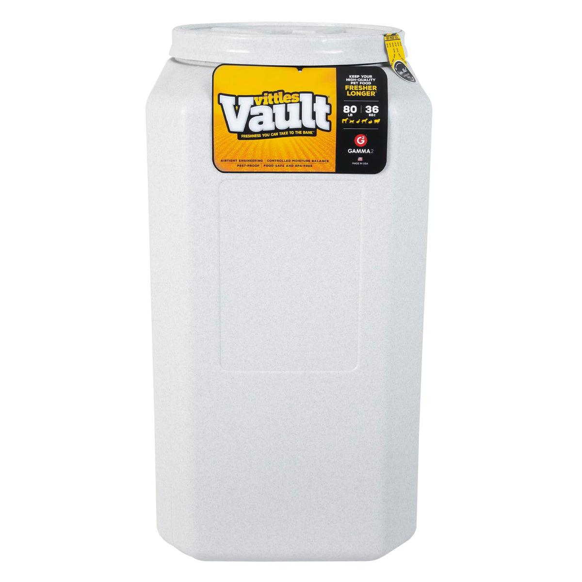 Vittles Vault Airtight Pet Food Storage Container + Scoop, Fits Up to 50lbs