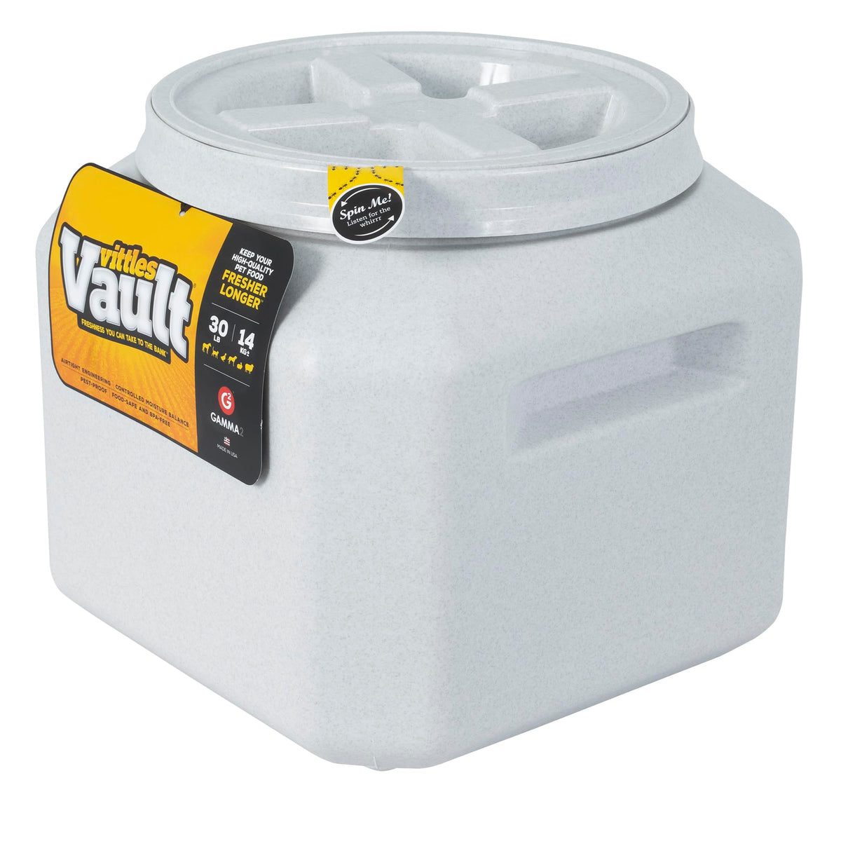 Vittles Vault Airtight Pet Food Storage Container + Scoop, Fits Up to 50lbs