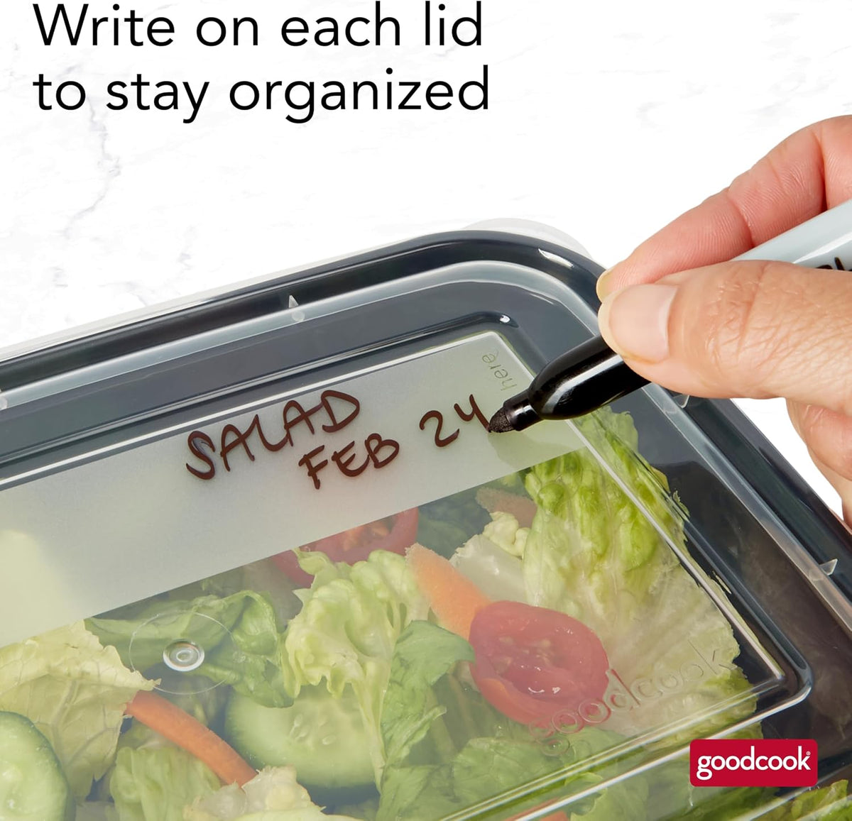 GoodCook Meal Prep Containers, Single Compartment 10-Pack