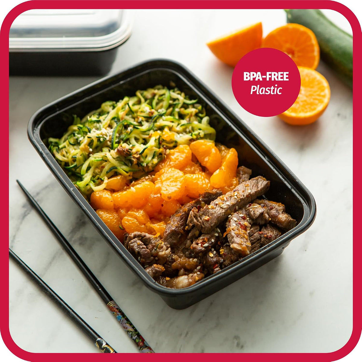 GoodCook Meal Prep Containers, Single Compartment 10-Pack